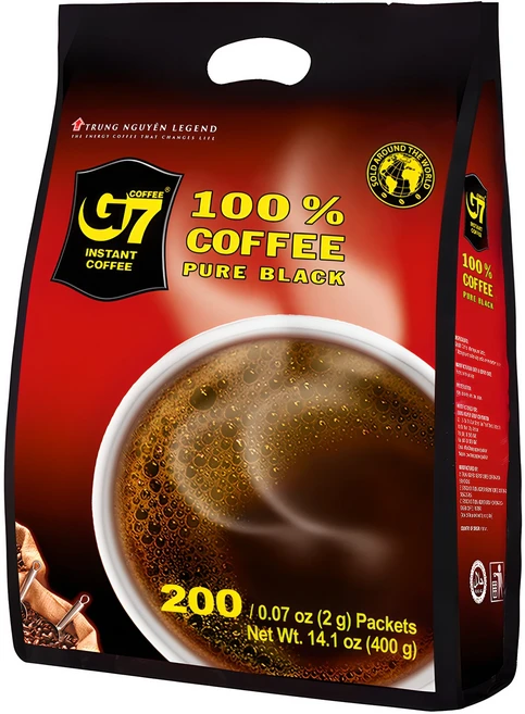 G7 퓨어블랙 원두커피믹스, 2g, 200개입, 1개 - 쿠팡