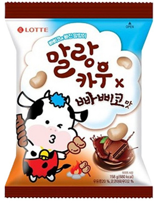 롯데웰푸드 말랑카우 빠삐코맛, 158g, 1개