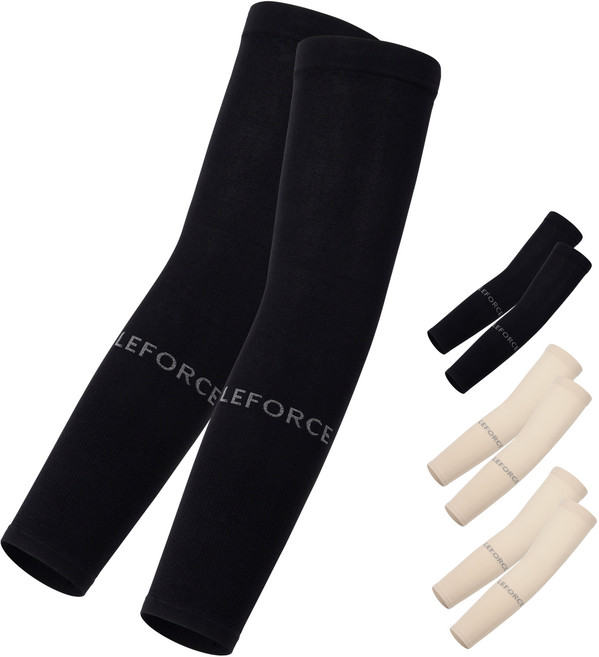 르포스 심리스 자외선차단 쿨토시 팔토시, 4세트, 블랙2+스킨2