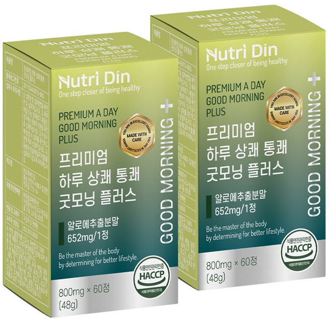 뉴트리딘 프리미엄 하루 쾌변 배변 굿모닝 플러스, 60정, 2개