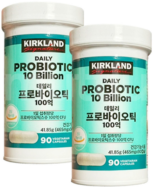 커클랜드 시그니춰 데일리 프로바이오틱 100억 465mg 90캡 x 2개, 90정