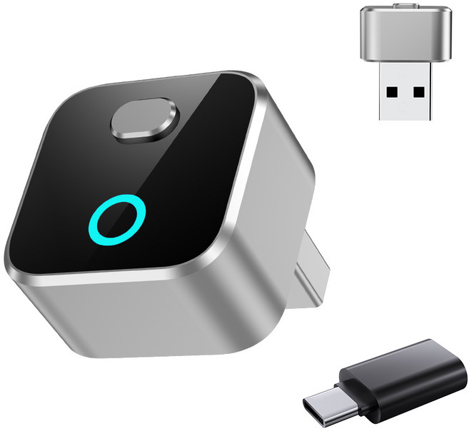 미니 무선 스마트 자동차 어댑터 애플 안드로이드 오토 2in1 원형 무선 차량용 미러링(화면전송) 어댑터, 실버, CA525-M2