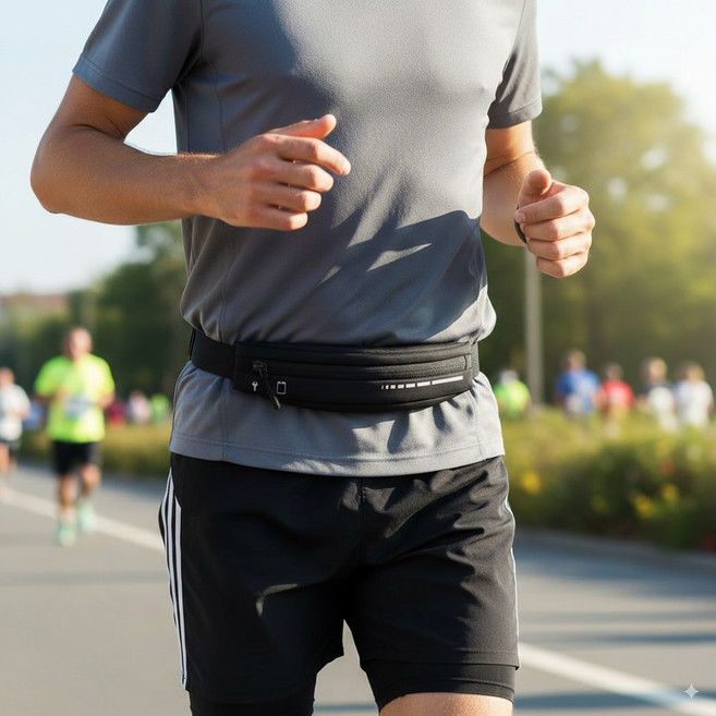 영아스토아 조깅 초경량 방수 러닝벨트 가방 마라톤 힙색 1+1행사 중, 핑크, 그레이