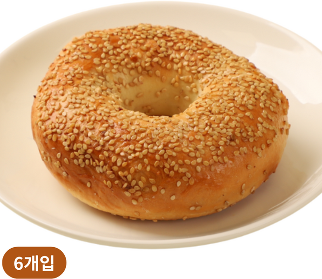 뉴욕 베이글 참깨 맛 저칼로리 무지방 다이어트 비건 냉동, 6개, 113g