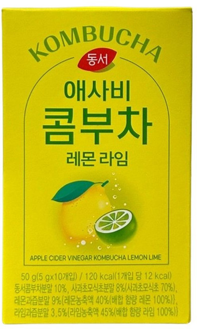 동서 애사비 콤부차 레몬 라임 10Tx5개 bur+56338ey