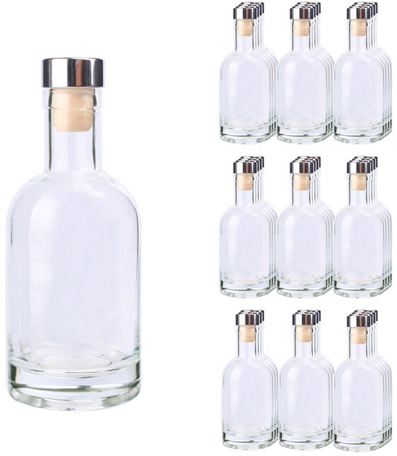 가인글로벌 위스키200 유리병 주류병 더치병 담금주 술병, T형마개(실버), 35개, 200ml