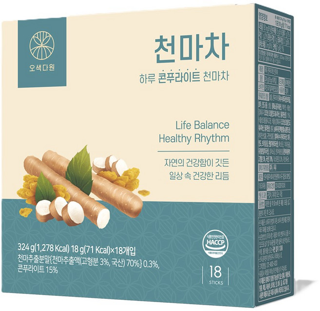 오색다원 하루 콘푸라이트 천마차, 1개, 18개입, 18g