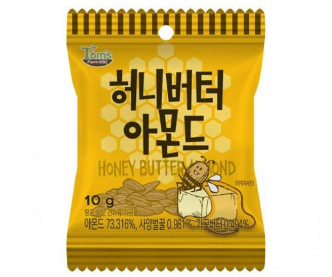 허니버터맛아몬드, 10g, 30개