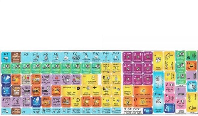 FL Studio 키보드 스티커 컴퓨터 노트북용 고품질 라미네이트 매트 116712