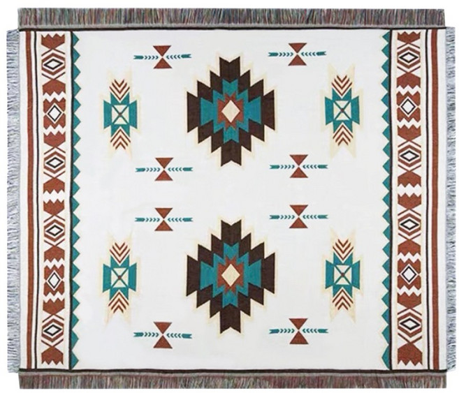 타닥 에스닉 블랭킷 캠핑 러그 소파 블랭킷 담요, 090 x 150cm, 1개, 선셋 브리즈