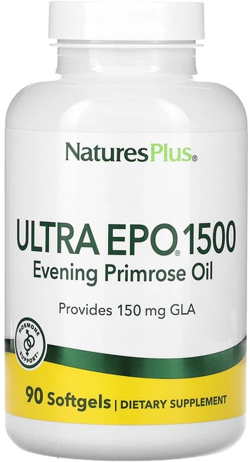 NaturesPlus Ultra EPO 1500 달맞이꽃 오일 소프트젤 90정, NaturesPlusUltraEPO1500달맞이꽃오일소, 1개 - 쿠팡