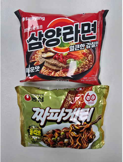 농심짜파게티140gx1 + 삼양라면 매운맛120gx1 =(1세트), 5세트