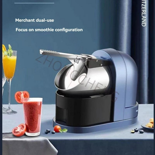 얼음 분쇄기 눈 스무디 대패질 가정용 상업용 전기 자동 차단기, 01 220V, 01 blue, 1개