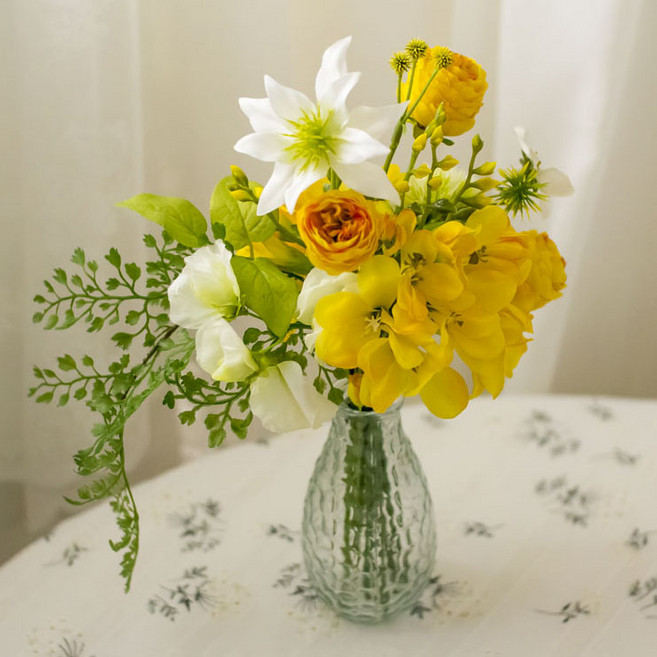 프리지아 라넌큘러스 조화 화병 세트, 1개