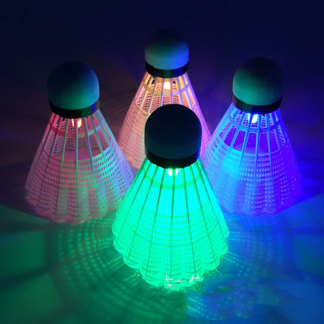 LED 야광 셔틀콕 배드민턴 공, LED플라스틱셔틀콕4P, 1개