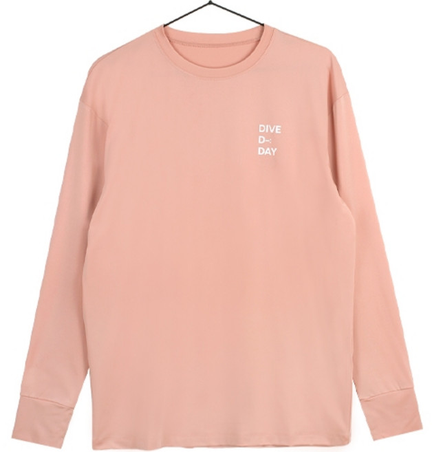 남자 여자 커플 래쉬가드 긴팔 루즈핏 베이직 수영복 상의 SW19800F, 핑크/XL[105]