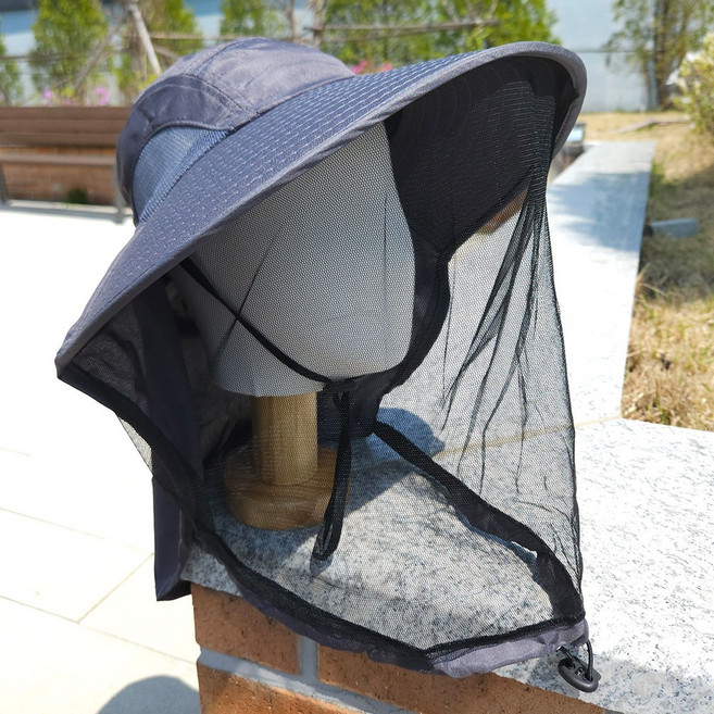 모자 벌초 낚시 양봉모자 양봉 방충 벌망 모기 해충 농사모자, 차콜