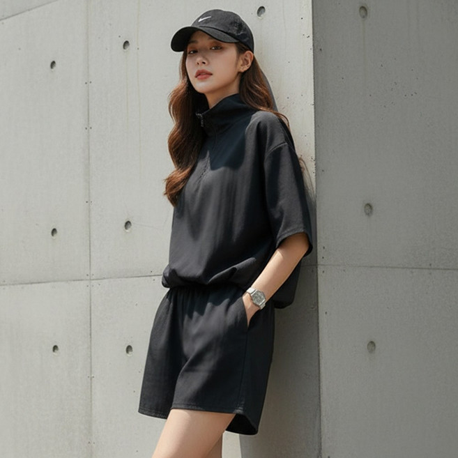 메이킹유 반집업 반팔 반바지 세트 1008P라이트아노락셋업