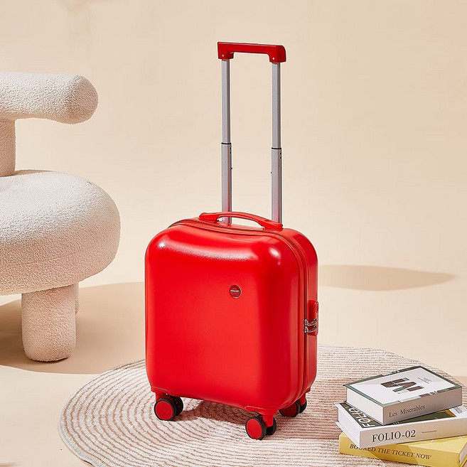 行李箱 輕便登機旅行箱 靜音拉桿箱, 1個, 中國紅-【泡泡款登機箱501】20寸【可登機+品牌好貨】