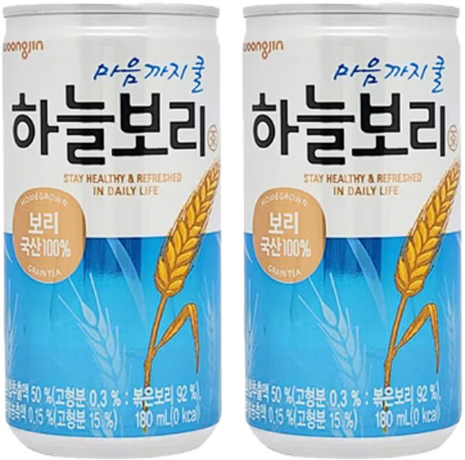 웅진하늘보리캔, 180ml, 60개