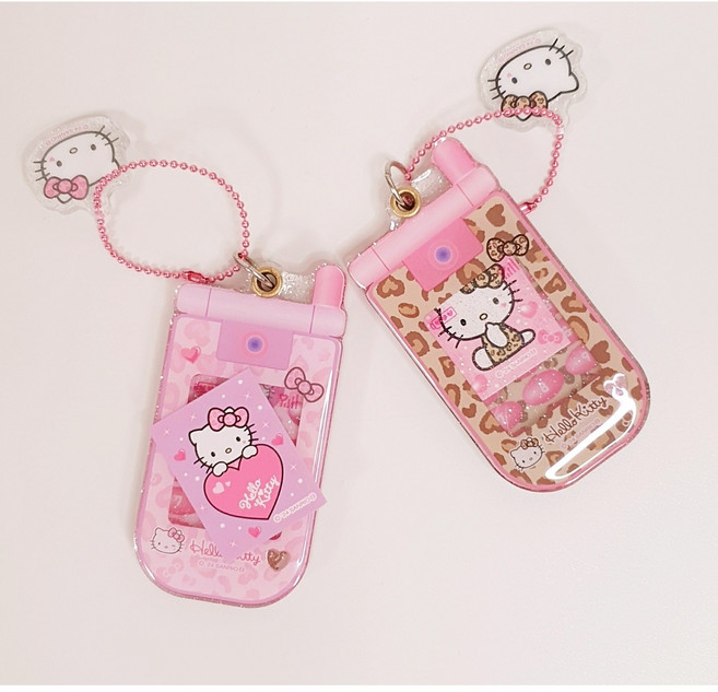 산리오 헬로키티 90s 고고 갸루 슬라이드 피처폰 키링