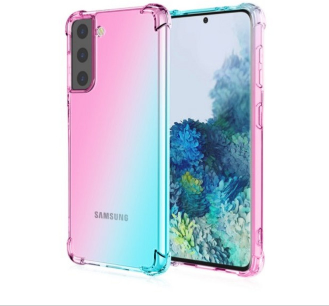 漸層四角防摔保護殼 適用 Samsung S21 / S21+ / S21 Ultra 手機