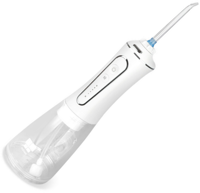 1350맥동수압 5케어모드 무선 구강세정기 IPX7방수 USB충전식, 화이트