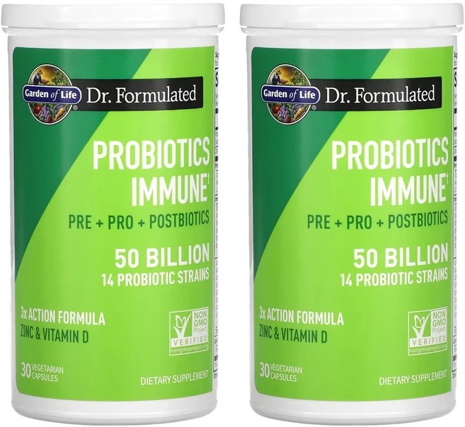 (2세트) 가든오브라이프 유산균 이뮨 500억 프로바이오틱 프리바이오틱 포스트바이오틱, 1개, 30정 - 쿠팡