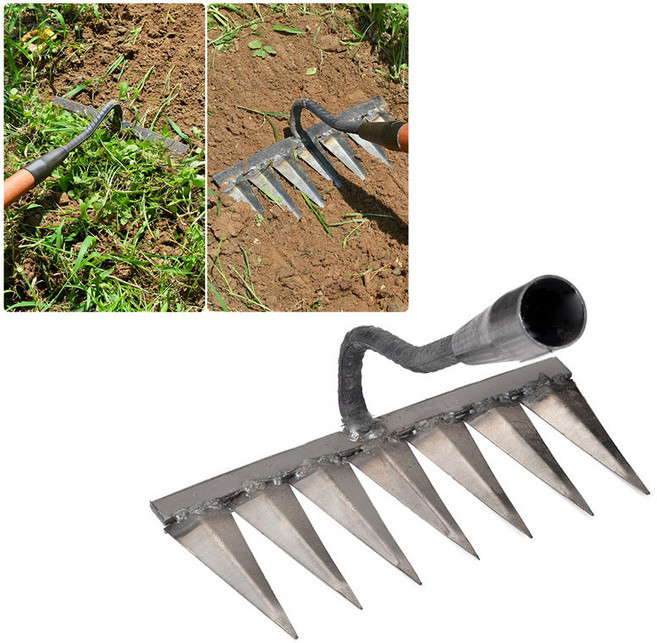 KONERI 갈퀴 호미 제초 흙파기 꿀템 괭이 밭갈이 농기구 텃밭농기구호미, 1개