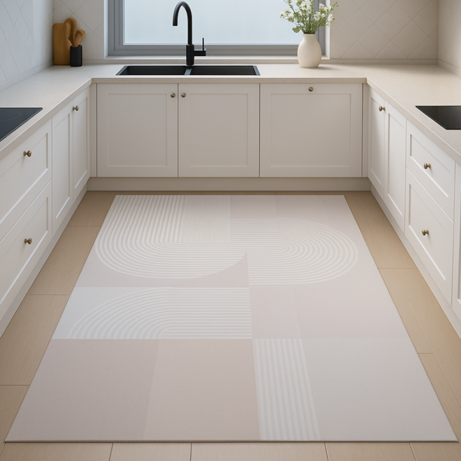 헤토르누 미끄럼방지 빨아쓰는 규조토 주방매트 특대형 대형, 써클 샌드