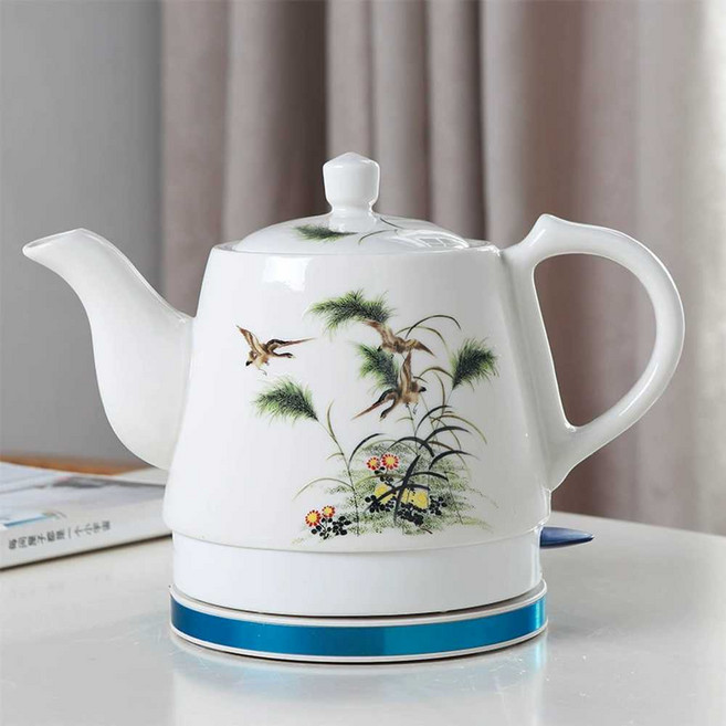 고급 도자기 커피포트 전기 세라믹 차주전자 보온 티포트 가정용 1. A타입(1.0L), 11. K타입(1.2L)