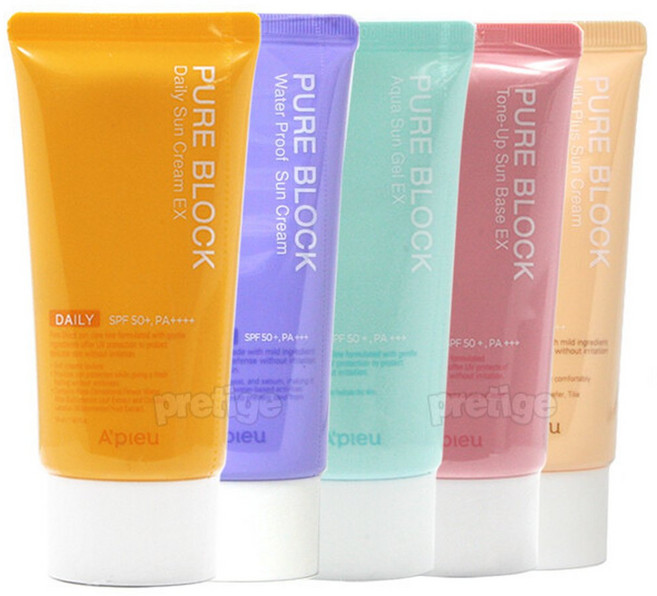 어퓨 퓨어블록 선크림x2개 데일리 워터프루프 선베이스 아쿠아, 2개
