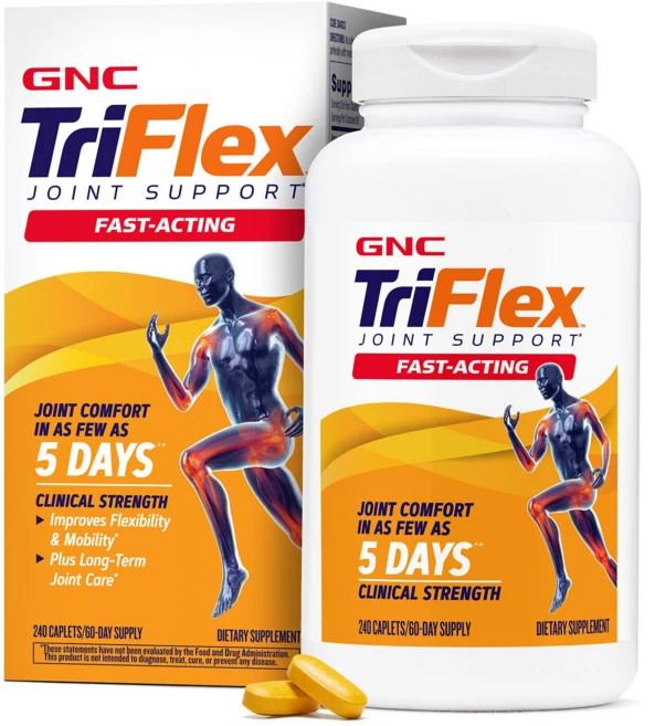 GNC 트라이플렉스 조인트 서포트 패스트-액팅 캐플렛, 2세트, 240정 - 쿠팡