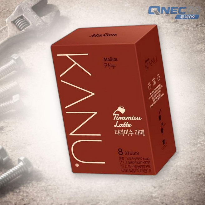 큐넥 동서식품 카누 티라미수 라떼 17.3g 8T 스틱커피 커피믹스 인스턴트 커피믹스스틱