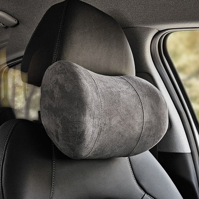 레모토 차량용 커브드 목쿠션 편안한 메모리폼 목베개, 1개, 다크그레이