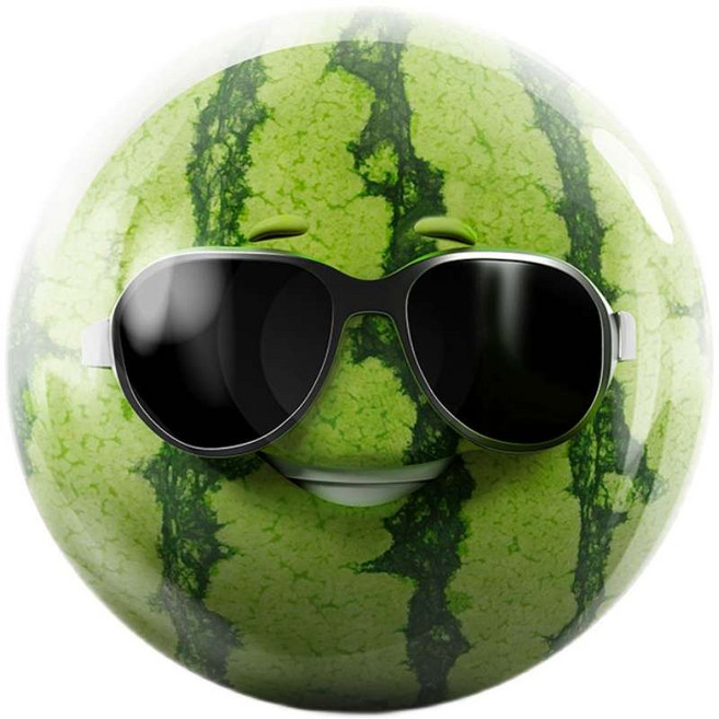 수박 볼링 공 인형 선글라스 캐릭터 웃긴 특이한 선물 모형, 8kg, 1개
