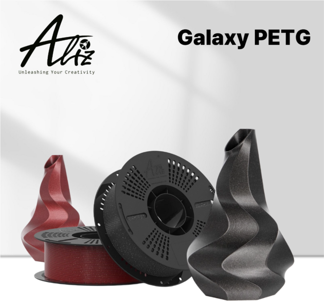 ALIZ Galaxy PETG 고속 필라멘트 갤럭시 스파클 spark 3D프린터 1kg 앨리즈 뱀부랩 3D펜 호환, Galaxy Black