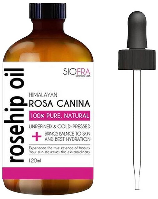 뷰티관리 시오프라 퓨어 로즈힙 오일 100% 120ml 냉압착 비정제 대용량