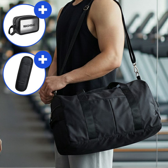 짐로이 헬스 요가 수영 여행 스포츠 신발분리 대용량 방수 보스턴백