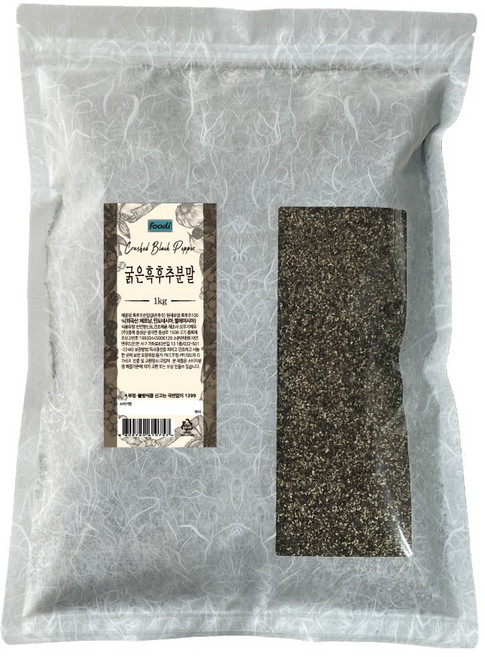 푸디 굵은후추가루 100%, 1kg, 1개