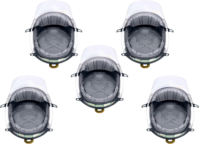 코니세이프 안전모내피 메쉬 땀받이 통풍 양면 하이바내피, 5개, 안전모내피 일반형 그레이