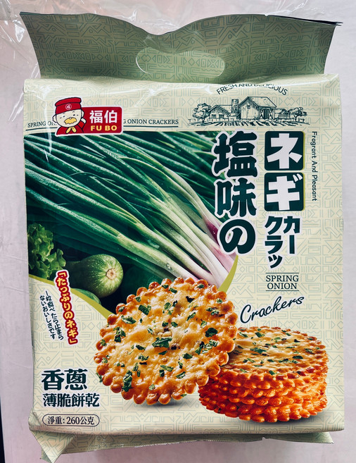 福伯 香蔥薄脆餅乾 鹽味, 260g, 1個