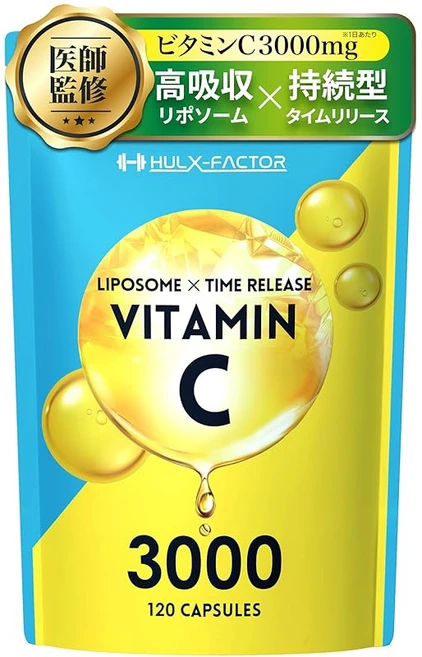 고농도 리포좀 비타민C 의사감수 비타민C 영양제 3000mg 함유 120알 국내제조 헐크 팩터 항산화 멀티보충제 지속형 타임 릴리스 엑소좀 함유 태반 식물성 캡슐, 1개, 120정 - 쿠팡