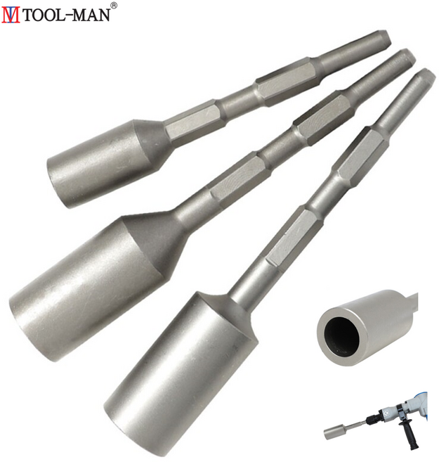 툴맨 하우스 파이프 치즐 원치즐 17x280x50x30 내경 30mm 육각 38함마용 하우스파이프 말뚝 접지봉 타격, 1개