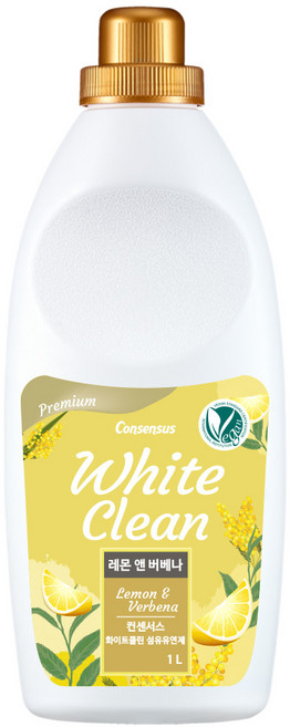 컨센서스 화이트클린 섬유유연제 레몬앤버베나 1L, 1개