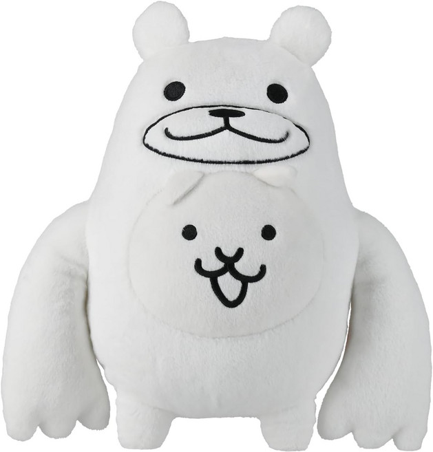 냥코대전쟁 곰선생 인형 냥코대상점 오리지널 봉제인형 굿즈 정품 고양이, 1개