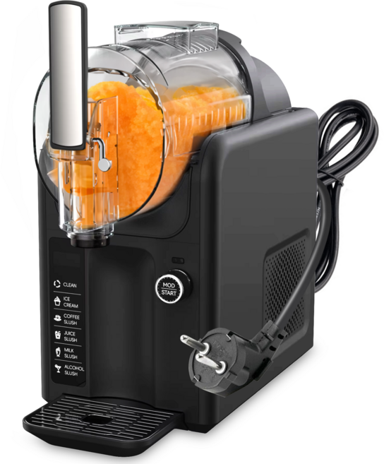 SPECTRY6 급냉각 슬러시 기계 눈꽃 슬러쉬 업소용 빙수기계 디스펜서 냉음료 식혜 아이스 아이스티 탄산음료 디스펜서, 블랙