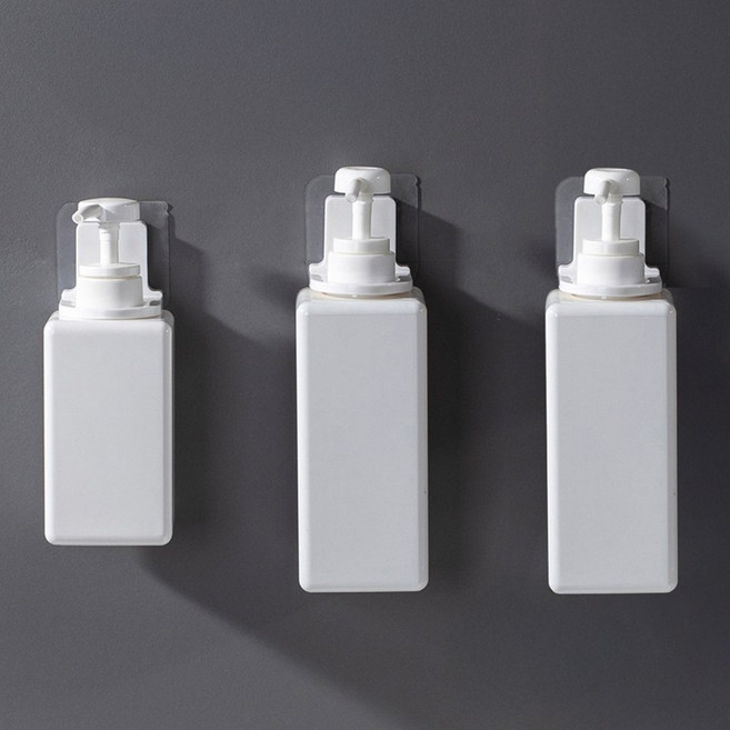 [3개입] 공중부양 샴푸걸이 거치 홀더 디스펜서 무타공 샴푸, 1개, 글래시 클리어