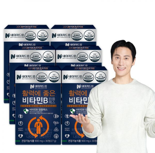 네이처드림 활력에 좋은 비타민B 컴플렉스, 30정, 6개