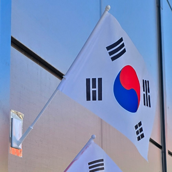 부착형 태극기 미니태극기 수기 광복절 삼일절 현충일 제헌절 대형, 단일, 1개